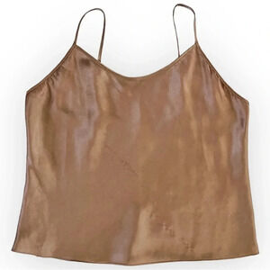 Vintage Gold Satin Tank Top